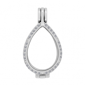 My iMenso Goccia (25mm) medallion zirconi+  (925/rhod-plated) - 3210834