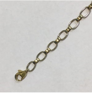 Goud armband bicolour ogen 19 cm - 3102437