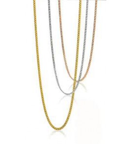 ZINZI zilv. gourmet collier 1.6 mm 60 cm rose verguld - 3200699