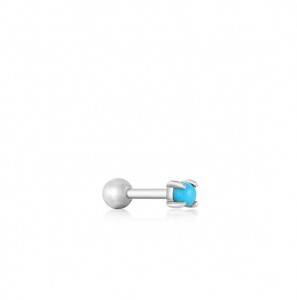 Ania Haie Turq. Cab. Barbell Single Ear S Silver - 3220186
