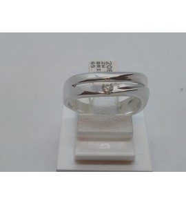 Diamonde dames ring wit met diam/bril. 0.09 crt - 2081767
