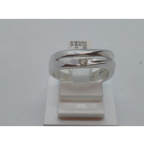Diamonde dames ring wit met diam/bril. 0.09 crt - 2081767