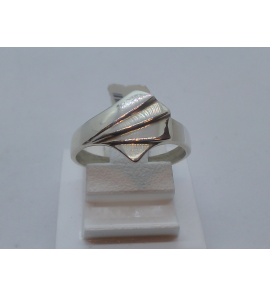 Zilver dames ring mat/glans - 3112419