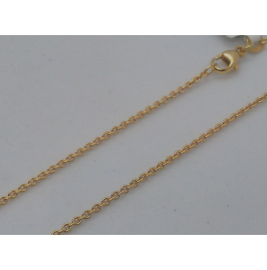 Goud roze anker collier 45 cm - 3093866