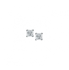 Zilver oorknop zirkonia VK 3 mm - 3101765