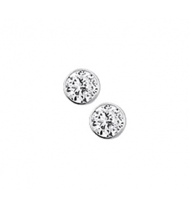 Zilver oorknop rondom zetting zirkonia 3.5 mm - 3101772