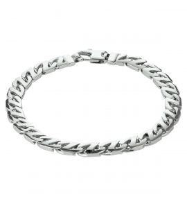 Zilver armband gourmet 6,6 mm 21 cm. - 3220148