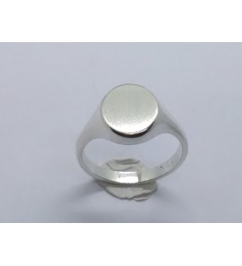 Zilver Graveerring ovaal 12x10 mm mt.19 - 3222842
