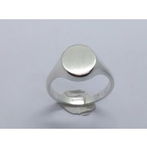 Zilver Graveerring ovaal 12x10 mm mt.19 - 3222842