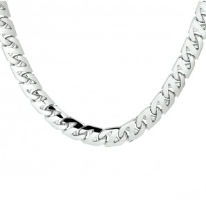 Zilver collier gourmet 8.2 mm 50 cm. - 3220150