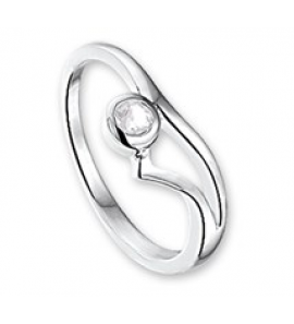 Zilver tiener ring met zirkonia mt. 14 - 3150612