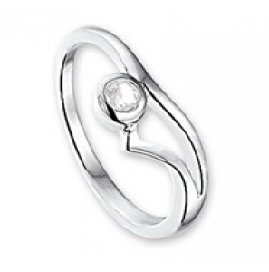 Zilver tiener ring met zirkonia mt. 14 - 3150612
