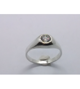 Zilver Engelse heren ring 6 mm mt. 22 - 3222292