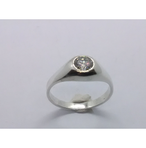Zilver Engelse heren ring 6 mm mt. 22 - 3222292