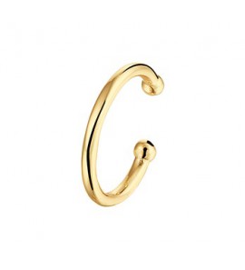 Geelgoud op 925 zilveren earcuff 13x2mm (per stuk verkocht) Geen garantie op plating.  - 3202067