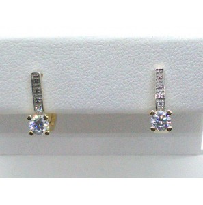 Goud oorhangers met zirkonia - 3210593