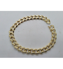 Goud armband gourmet 8 mm 20 cm. - 3210606