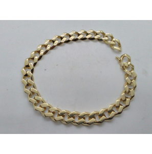 Goud armband gourmet 8 mm 20 cm. - 3210606