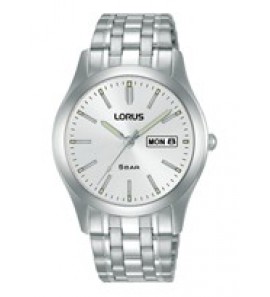 Loreus heren staal bracelet wit 50m wr - 3210623