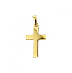 Goud hanger kruisje 20.5x12 mm - 3192341