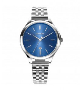 ZINZI Classy Mini 34mm blauwe wzpl. kast en band staal - 3200574