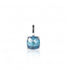 Zinzi zlv. hanger vierkante vorm turquoise - 3200603