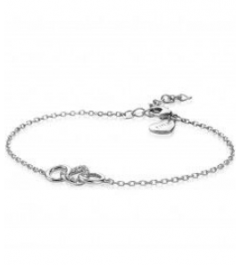 ZINZI zilv. armband 3 rondjes verbonden zirconia's - 3200619
