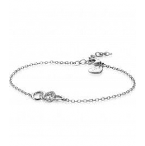 ZINZI zilv. armband 3 rondjes verbonden zirconia's - 3200619