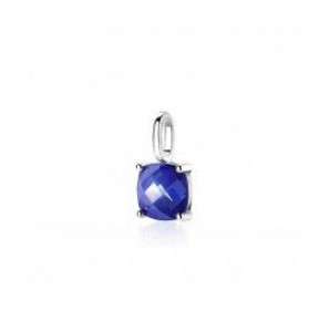 ZINZI zilv. hanger vierkant vorm blauw - 3200622
