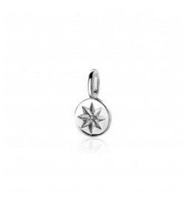 ZINZI zlv. hanger rond met zon en zirkonia - 3200629