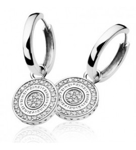 ZINZI zilver creoolhangers munt zirc. - 3113605