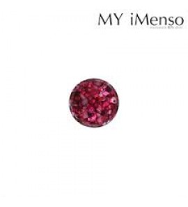 MY iMenso Piccola (14mm) insigne dark pink  in resin - 3151778