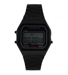 Coolwatch by Prisma digitaal staal 5 atm. zwart - 3201108