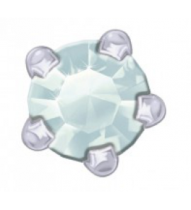 Zilver prik-oorknop Chaton zirkonia licht blauw 4 mm - 3201832