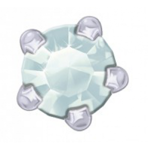 Zilver prik-oorknop Chaton zirkonia licht blauw 4 mm - 3201832