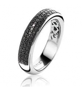 Zinzi zlv. ring 5 mm pavÚ zirconia's zwart maat 56 - 3152191