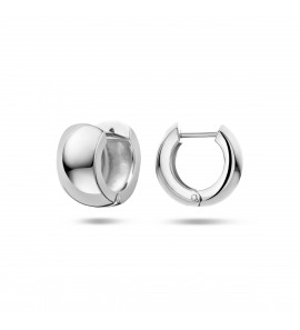 Zilver klap-creolen bol 17x9 mm - 3223657