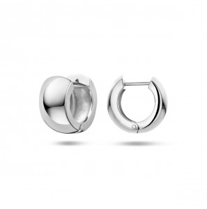 Zilver klap-creolen bol 17x9 mm - 3223657
