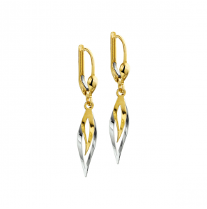 Goud oorhangers bi-colour - 3220153