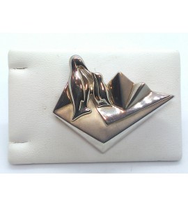 Zilver broche met pinguïns - 8957