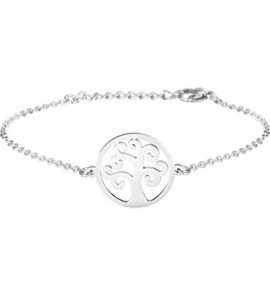 Stalen armband met levensboom 17-20 cm - 3161381