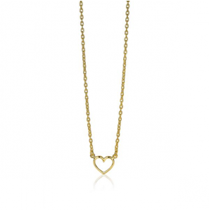 ZINZI zilv. collier gg open hartje 40/42 cm - 3211775