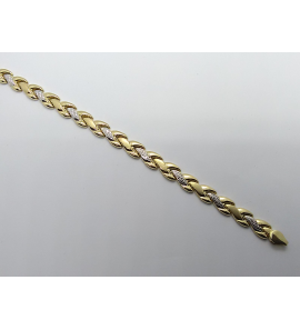 Goud bic. armband pinnen  6.6 mm 19 cm - 3220427