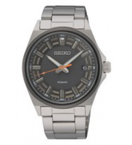 Seiko heren staal new link bracelet grijs 100m wr - 3220208