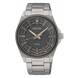 Seiko heren staal new link bracelet grijs 100m wr - 3220208