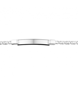 Zilver graveerarmband valkenoog plaat 6 mm 18 cm - 3200888