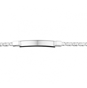 Zilver graveerarmband valkenoog plaat 6 mm 18 cm - 3200888