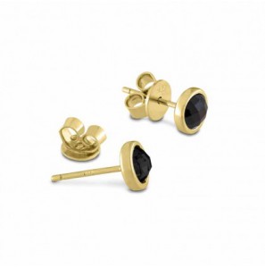 MY iMenso earstud "anniversary" faceted CZ black (925/gold1M-plated) - 3192737