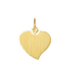 Geelgouden graveerplaat hartje 14x15 m - 3091409