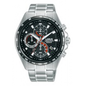 Lorus heren chronograaf ss bracelet zwart 100m wr - 3221544